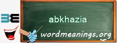 WordMeaning blackboard for abkhazia